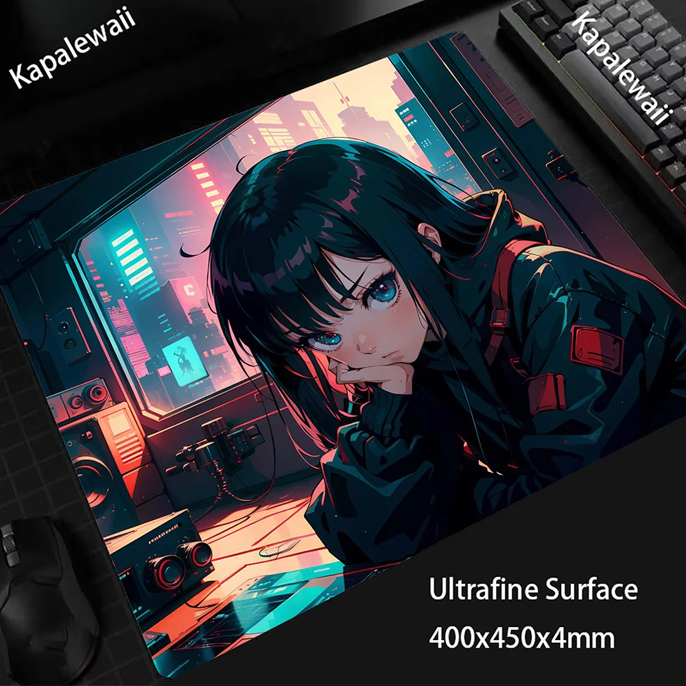 Anime Girl Ultrafine Surface Mouse Mat Gamer Computer Accessories Game Professional E-Sports Mouse Pad Premium Gaming Mousepad