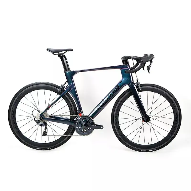 2022TWITTER Holographic color 56cm R10 UT R8000-22S C brake all-carbon fiber road bike with carbon wheel gravel bike Inner route