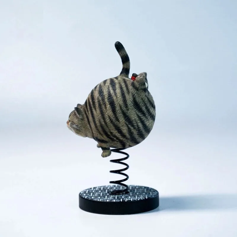 Presale JXK Handmade Ornament Cute Bouncy Ball Cat Spring Cat Animal Model Shaped Decorations Desktop Crafts