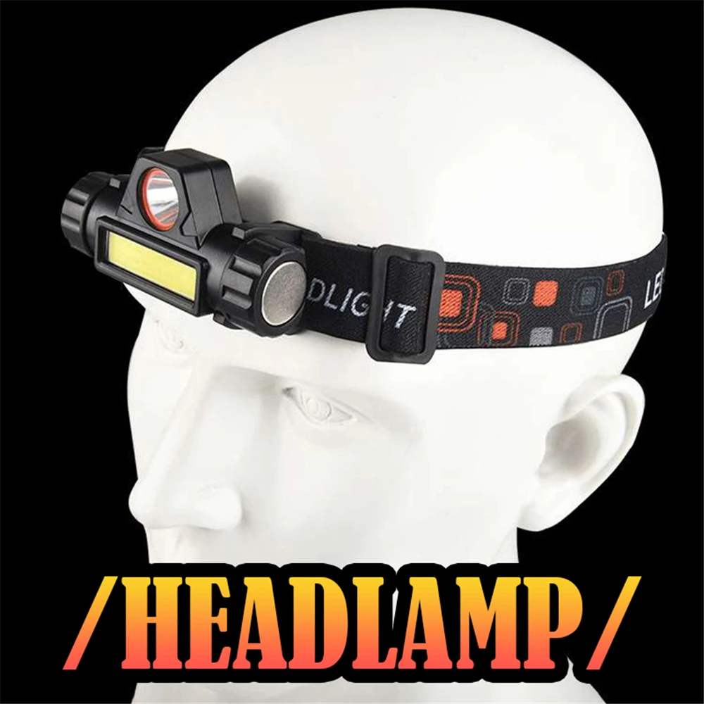 24H Endurance Outdoor Adventure Headlamp Rechargeable Waterproof Astigmatic Cob Headlight Cave Searchlight LED Head Flashlight