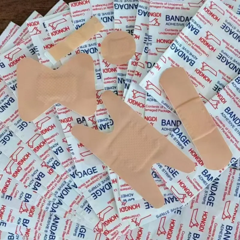 100Pcs Special Shape Waterproof Bandages Butterfly H-Shaped Wound Plaster for Joints Wound Care First Aid Kit