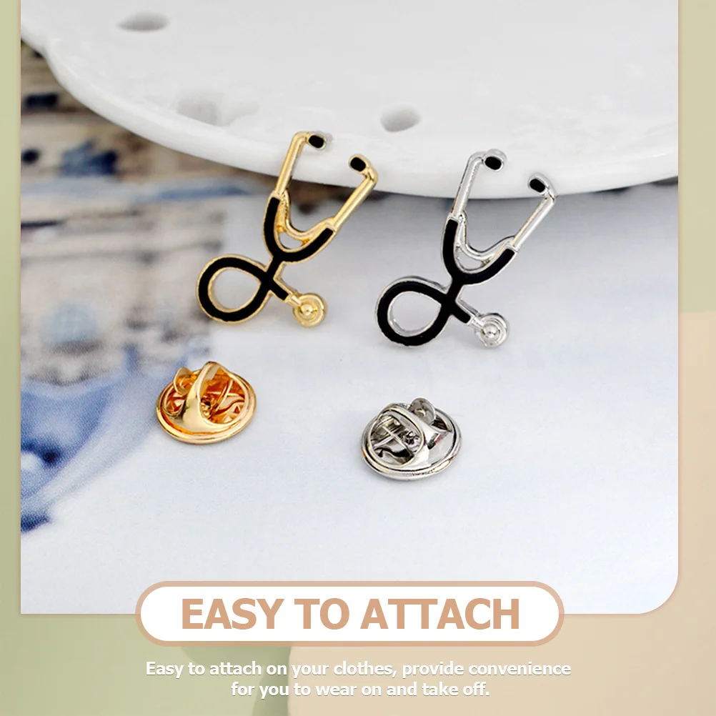 

30Pcs Stethoscope Brooch Creative Clothing Bag Badge Medical Students Doctor Nurse Gift Stethoscope Brooch Lapel Pin