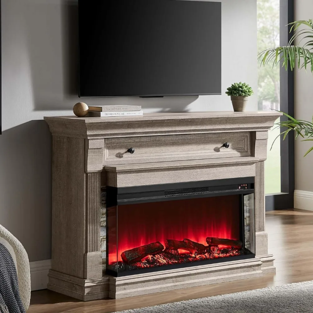 Electronic fireplace cabinet simulation flame decoration heater household living room embedded fake fire TV fireplace core