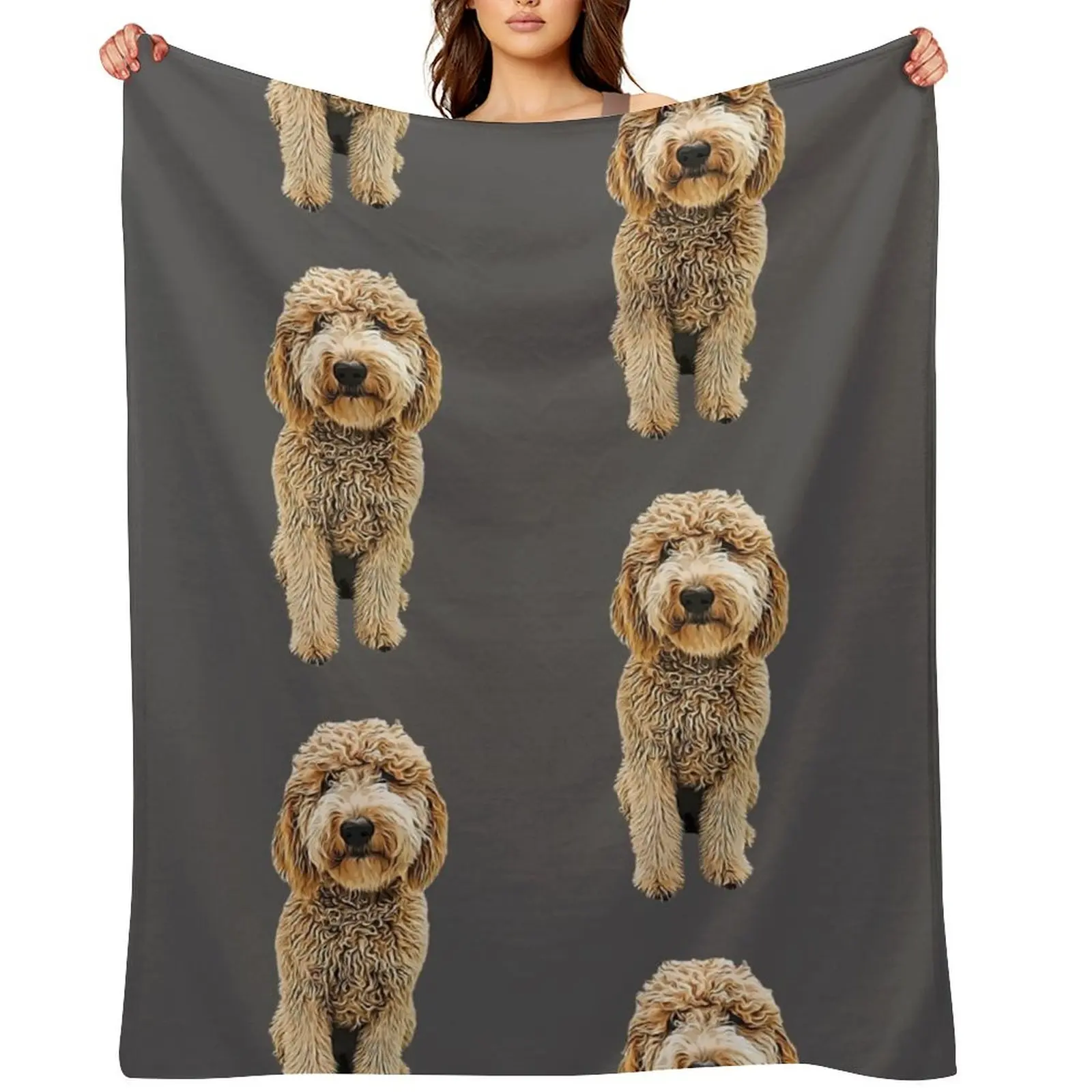 

Labradoodle Golden Doodle Throw Blanket Hairy Custom Nap Stuffeds Blankets