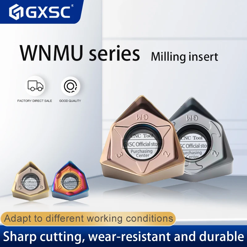 Fast Forward To The CNC Milling Cutter WNMU080608-GM GX9020 CNC Lathe Tools Carbide Insert Stainless steel Milling Cutter Blade