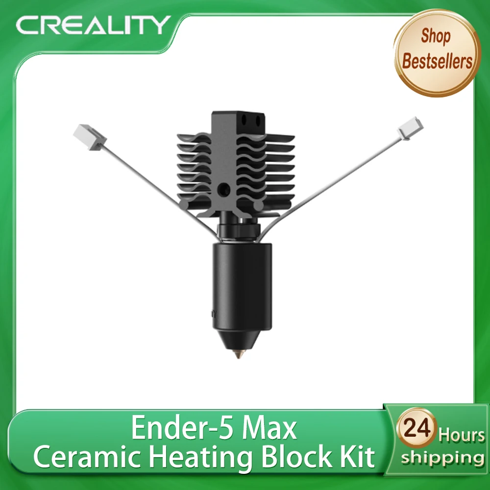 

Creality Ender-5 Max Ceramic Heating Block Kit Quick-swap Nozzle 0.4mm Nozzle 300°C High Temperature High Flow Printing