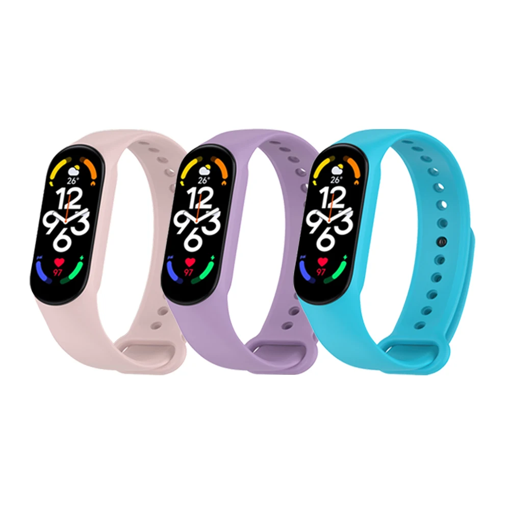 3Pcs Strap For Xiaomi Mi Band 7 6 5 Smart Watch Replacement Wristband Bracelet For Xiaomi Mi Band 6 7 Correa Watchband Miband 5