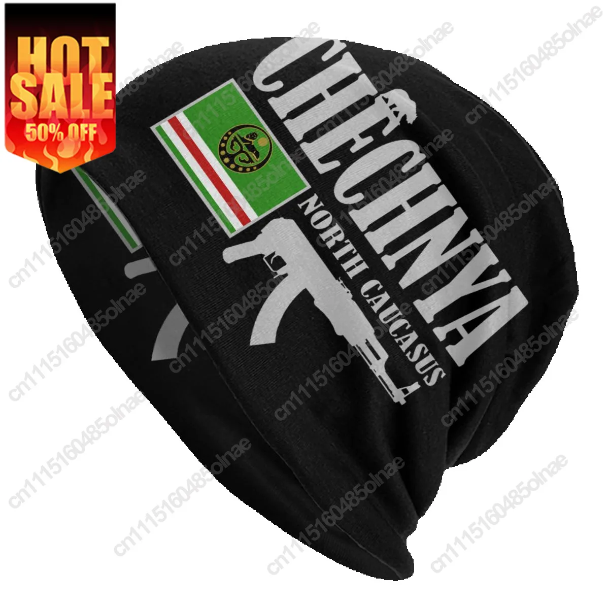 Chechnya Fighter Skullies Beanies Caps Men Women Unisex Streetwear Winter Warm Knit Hat Adult Chechen Flag Bonnet  Hats