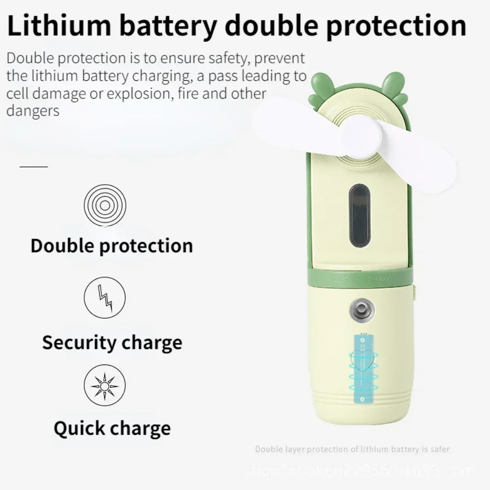 Spray Small Fan Dormitory Mini Usb Charging Fan Portable Carry-on Office Desktop Handheld Water Replenishment Instrument
