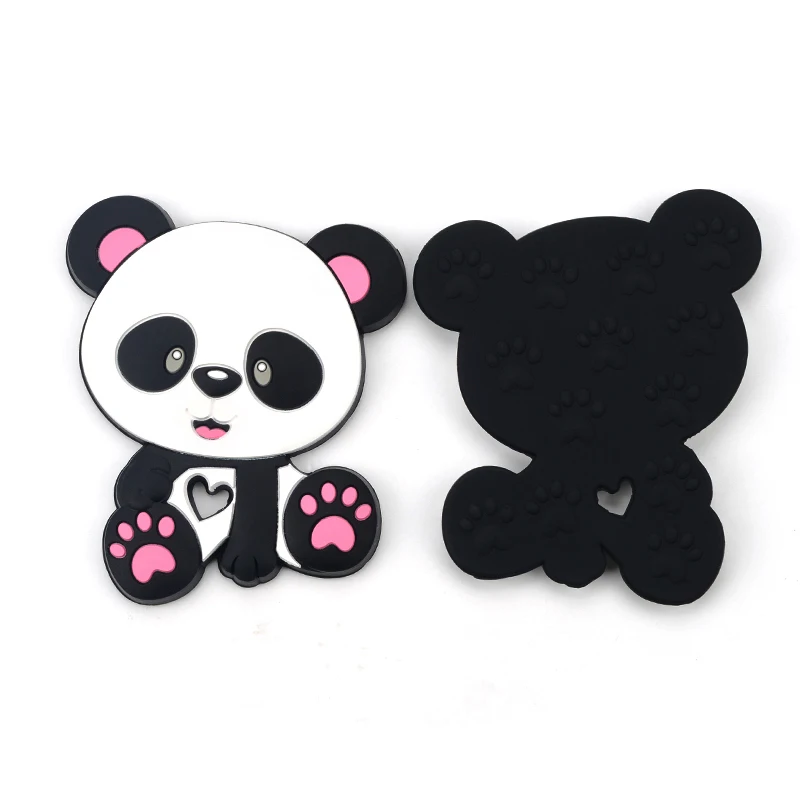 LOFCA Panda Silicone BPA Free Silicone phone key pendant bag panda Jewelry DIY Silicone Keychain jewelry Accessories