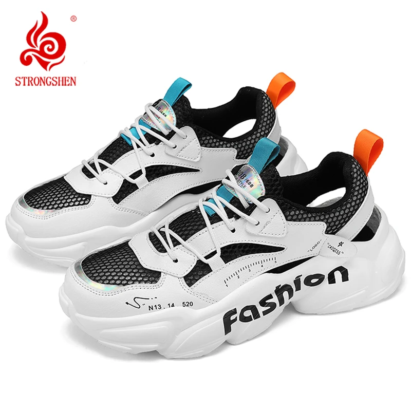 

STRONGSHEN Men Sandals Summer Outdoor Casual Hollow Shoes Non Slip Platform Sneaker Breathable Fashion Beach Sandalias Hombre