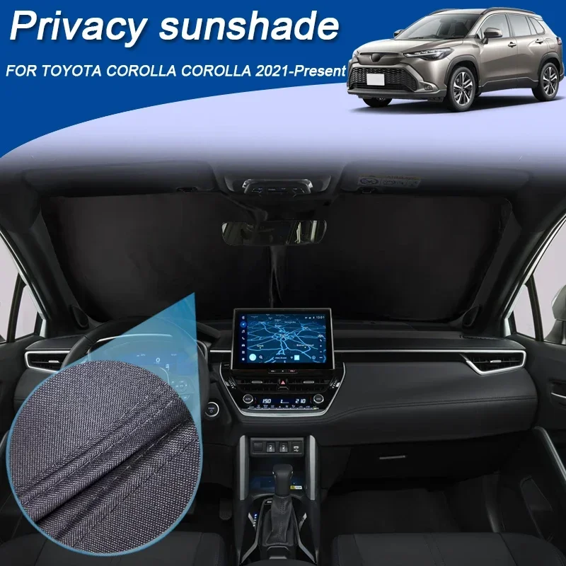 

Car Black Anti-UV Heat Insulation Window Privacy Sunshade For Toyora Corolla CROSS 2021-2026 Protect Cover Interior Accessory