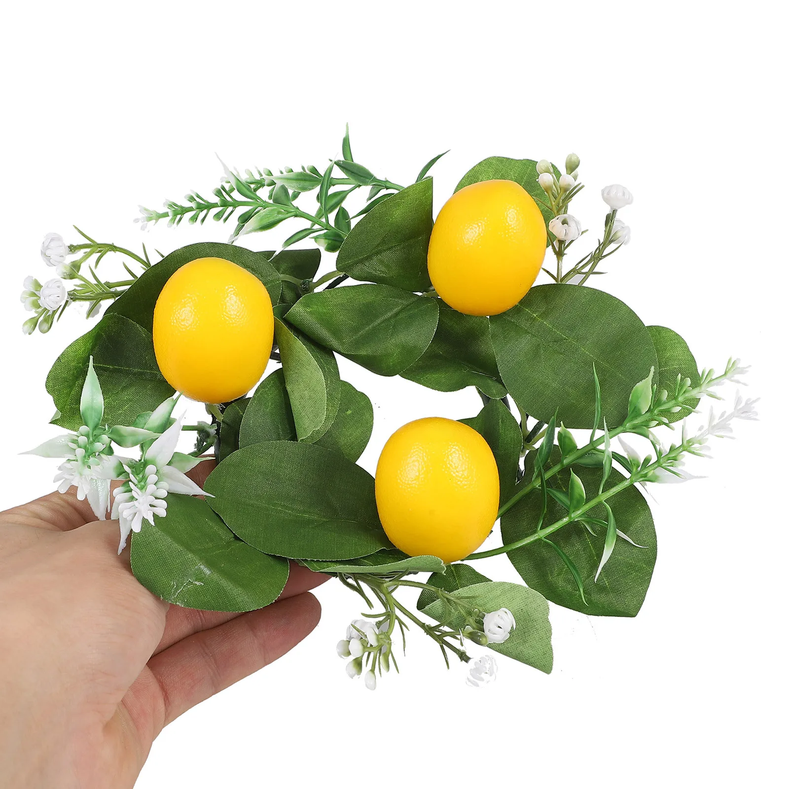 

Artificial Lemon Wreath Pillar Ring Table Centerpiece Wedding Party Decor Spring Rings For Pillars