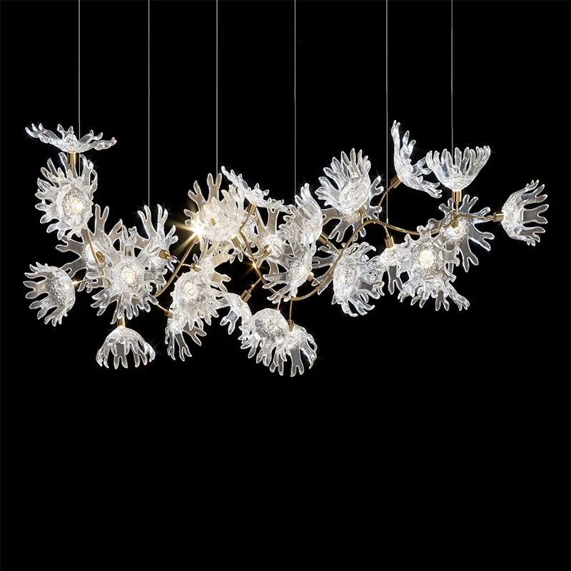 

Hotel lobby banquet hall chandelier creative flower modeling duplex front desk villa