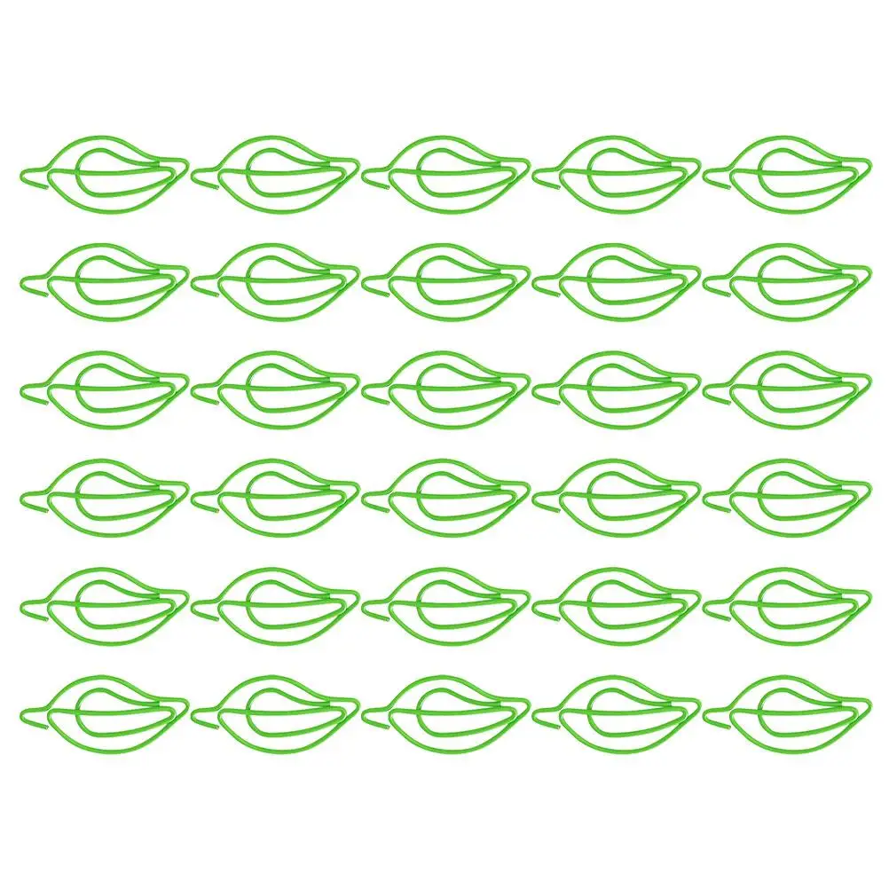 30 Pcs Shaped Paper Clip Clips for Paperwork Tiny Cute Document Leaf Metal Small Office Paperclips File