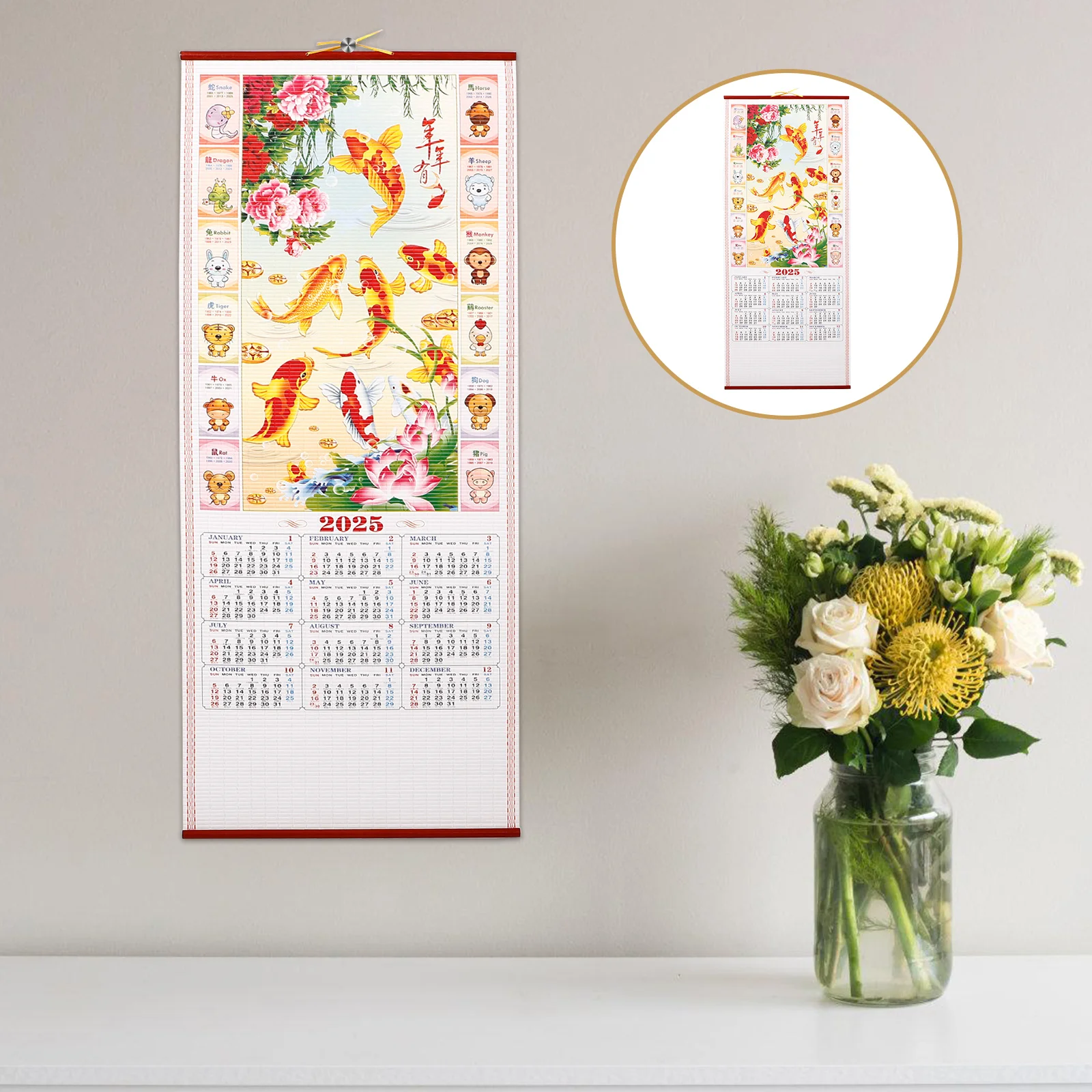

2025 Imitation Hanging Wall Calendar Clear Print Monthly Planner Decor Office Supplies Snake Office Supplies Year