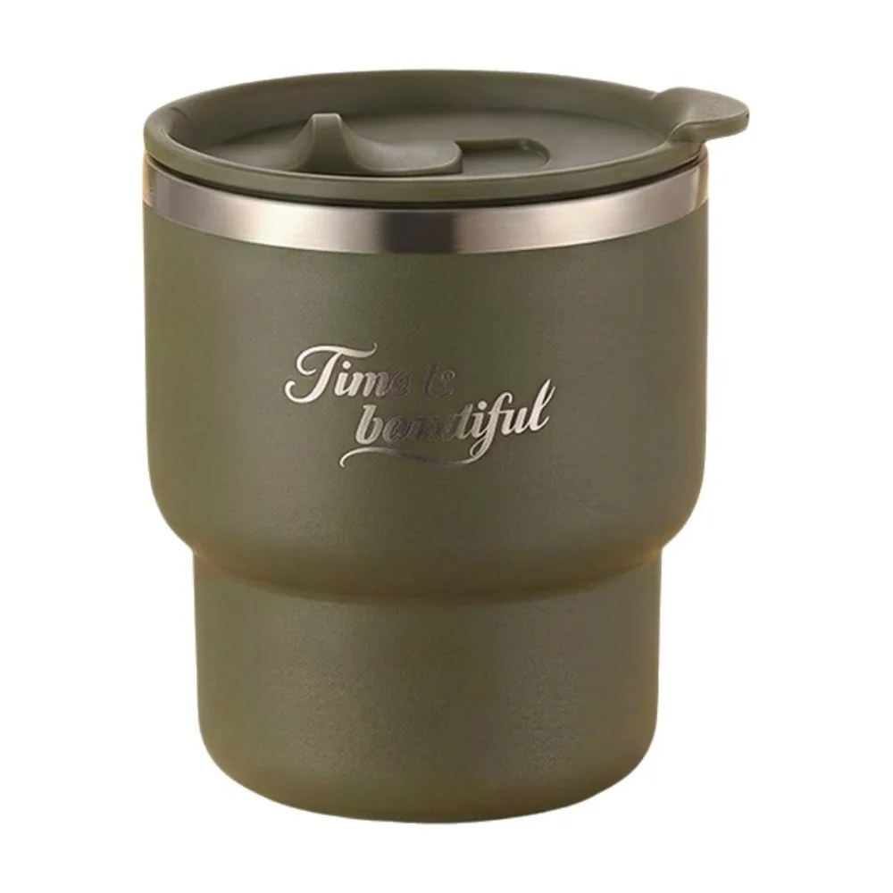 

Milk Coffee Mug Stainless Steel Insulated Coffee Cup Portable Leak-proof Double Wall Mug with Lids Anti Scald Water Cup Office