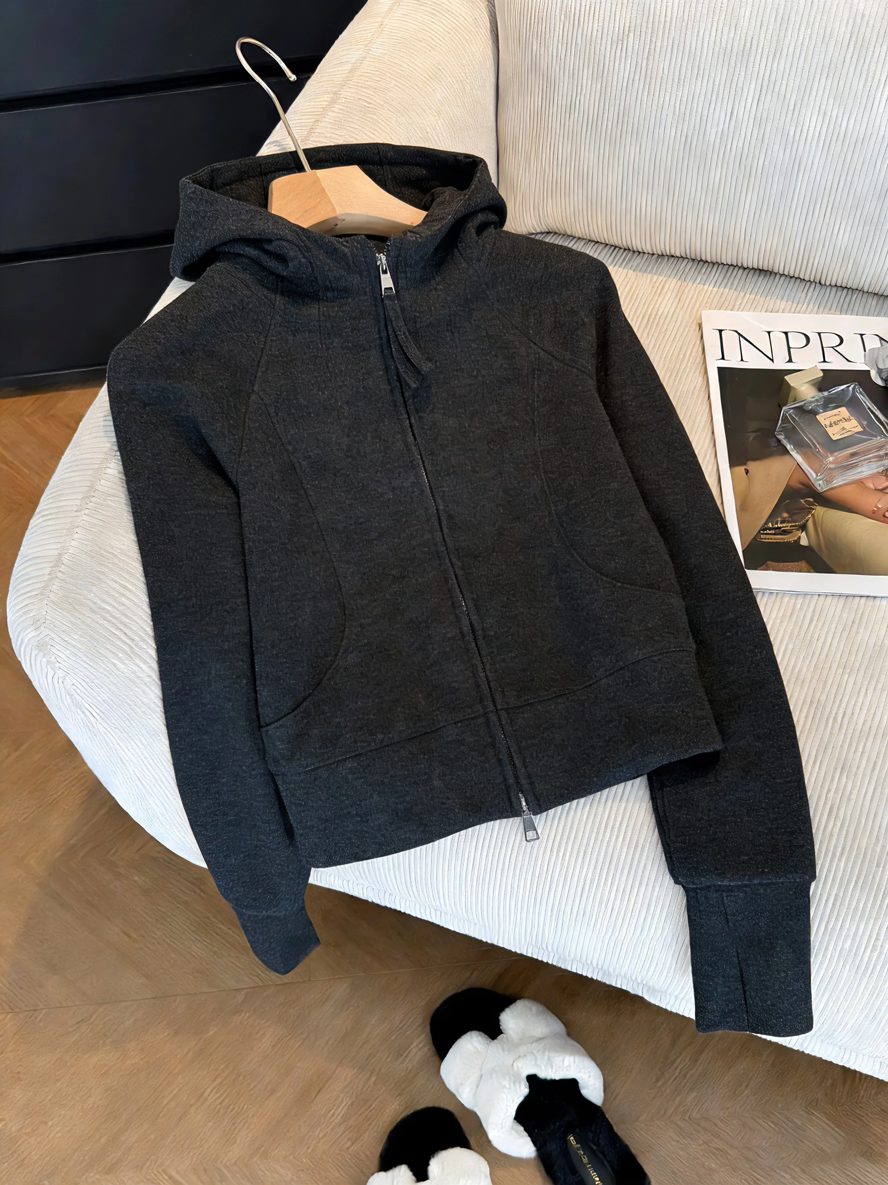 

Bla Zipper Hoodie Sweatirt Men Women Casual Slim Fit Spring Autumn Trendy Brand American Sle Outerwear Top Coat