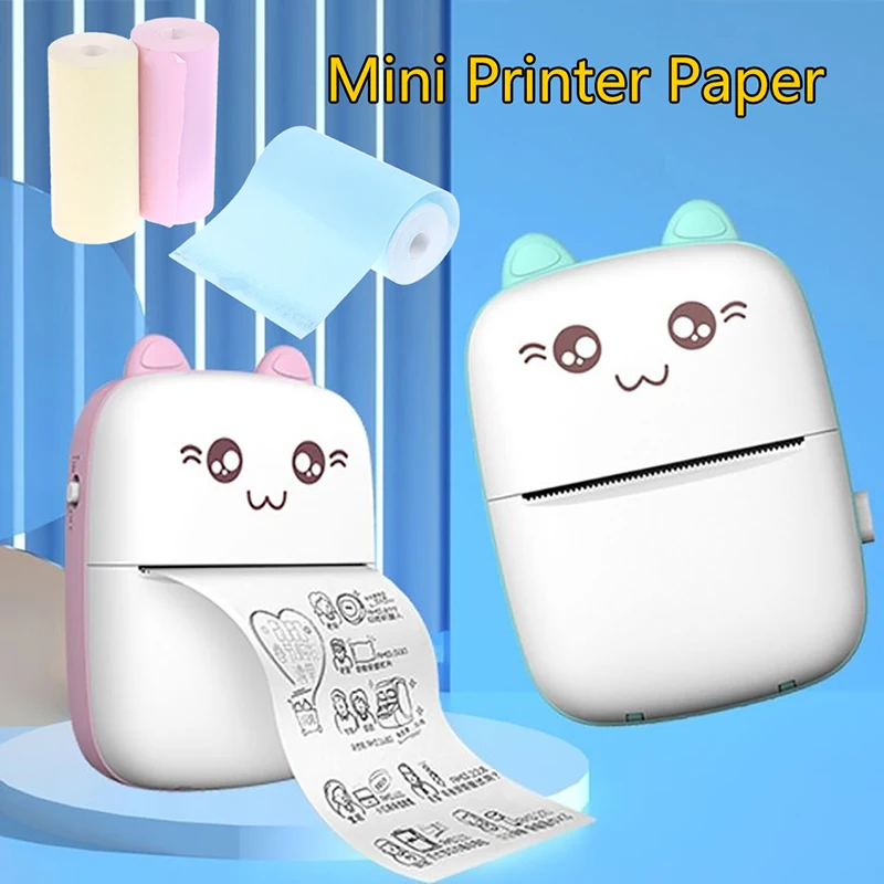 3 Rolls Photo Paper Thermal Printing Mini Instant Printer Camera Wrong Question Machine Print Label Sticker Stationery 57x25mm