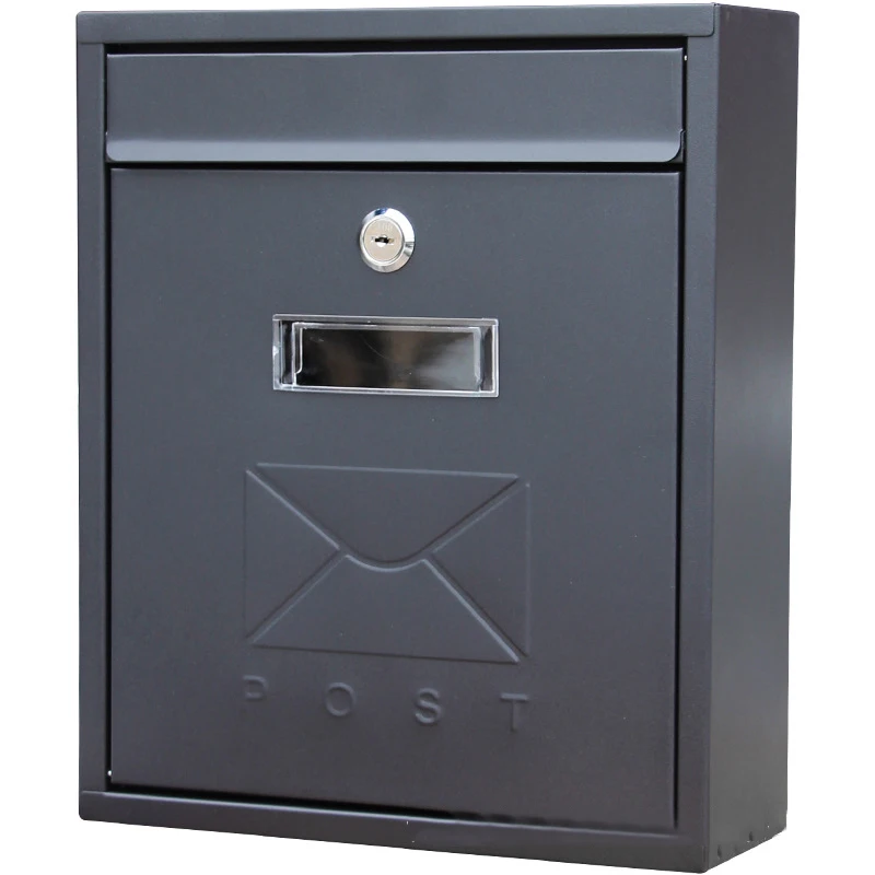 26x9.5x31cm Metal Wall Mount Mailbox Letter Box Apartment Complaint Box Large Capacity Easy Installation Office Home Postbox