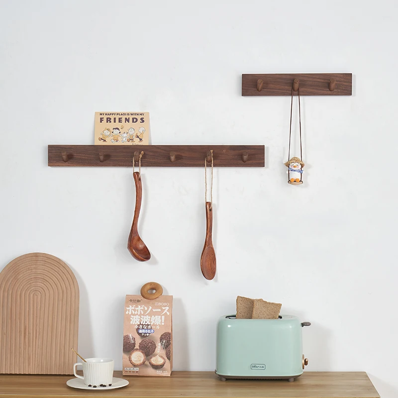 

Wooden Wall Coat Racks Storage Nordic Multifunctional Clothes Hangers Space Saving Shelf Entrance Hall Hanger Room Furniture