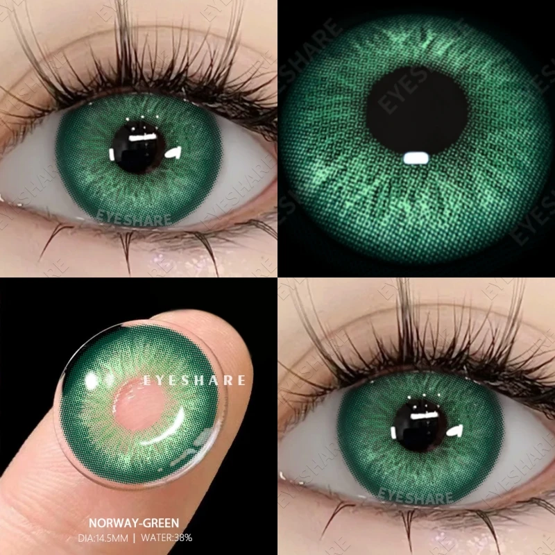 AMARA Color Contact Lenses For Eyes 1pair Yearly Natural Eye Green Color Lens Cosmetic Soft Eye Lenses Beauty Pupils Blue Lenses