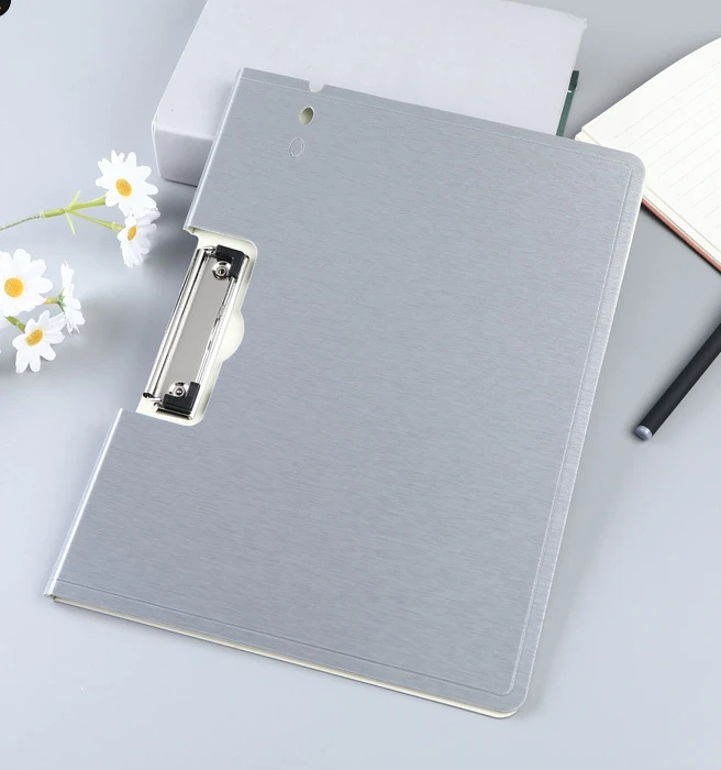 

2pcs A4 Document Folder Multipurpose File Organizer For Office School Lightweight Waterproof Pp Foam Material Strong Metal Side