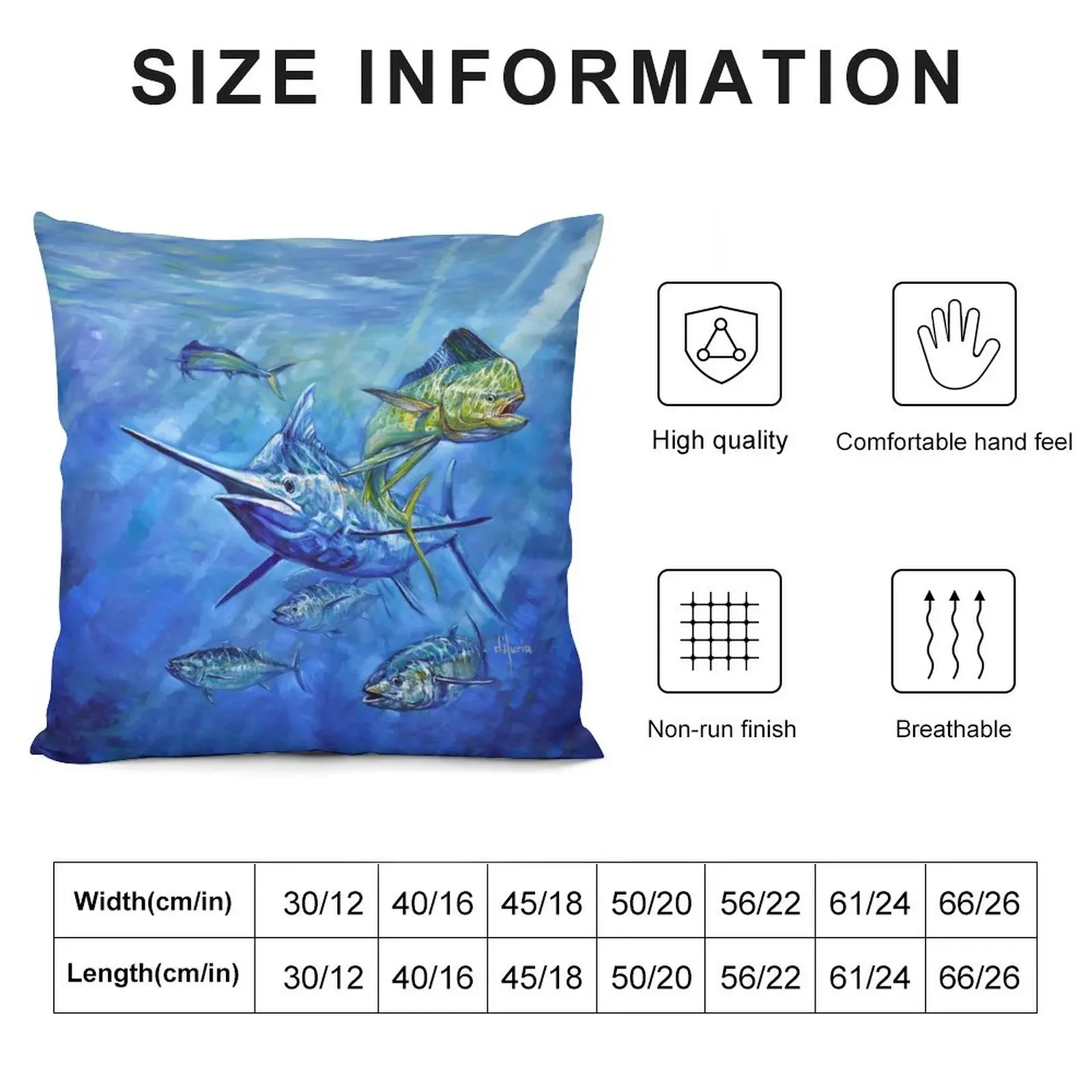 Dorado, Marlin, and Tuna Throw Pillow anime girl autumn pillowcase Cushion Child ornamental pillows for living room pillow