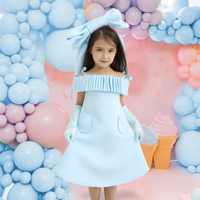 

Праздничное платье для девочек 2026: синее, в корейском стиле, для дня рождения, вечеринки, конкурса красоты, официальных мероприятий