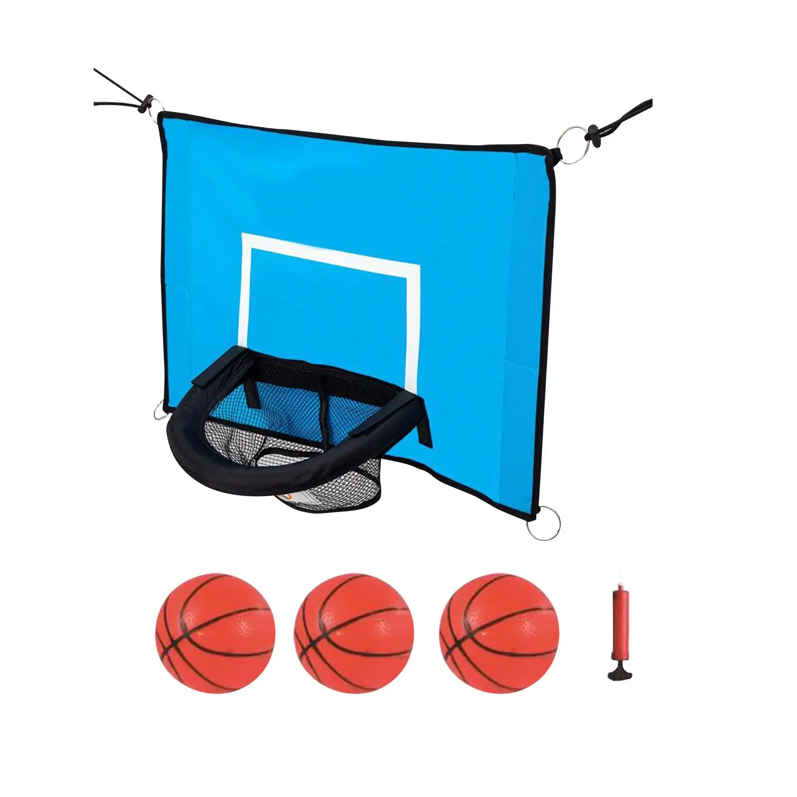 

Баскетбольное кольцо для батута с прочной ПВХ-доской: набор аксессуаров для детских спортивных игр в помещении и на улице