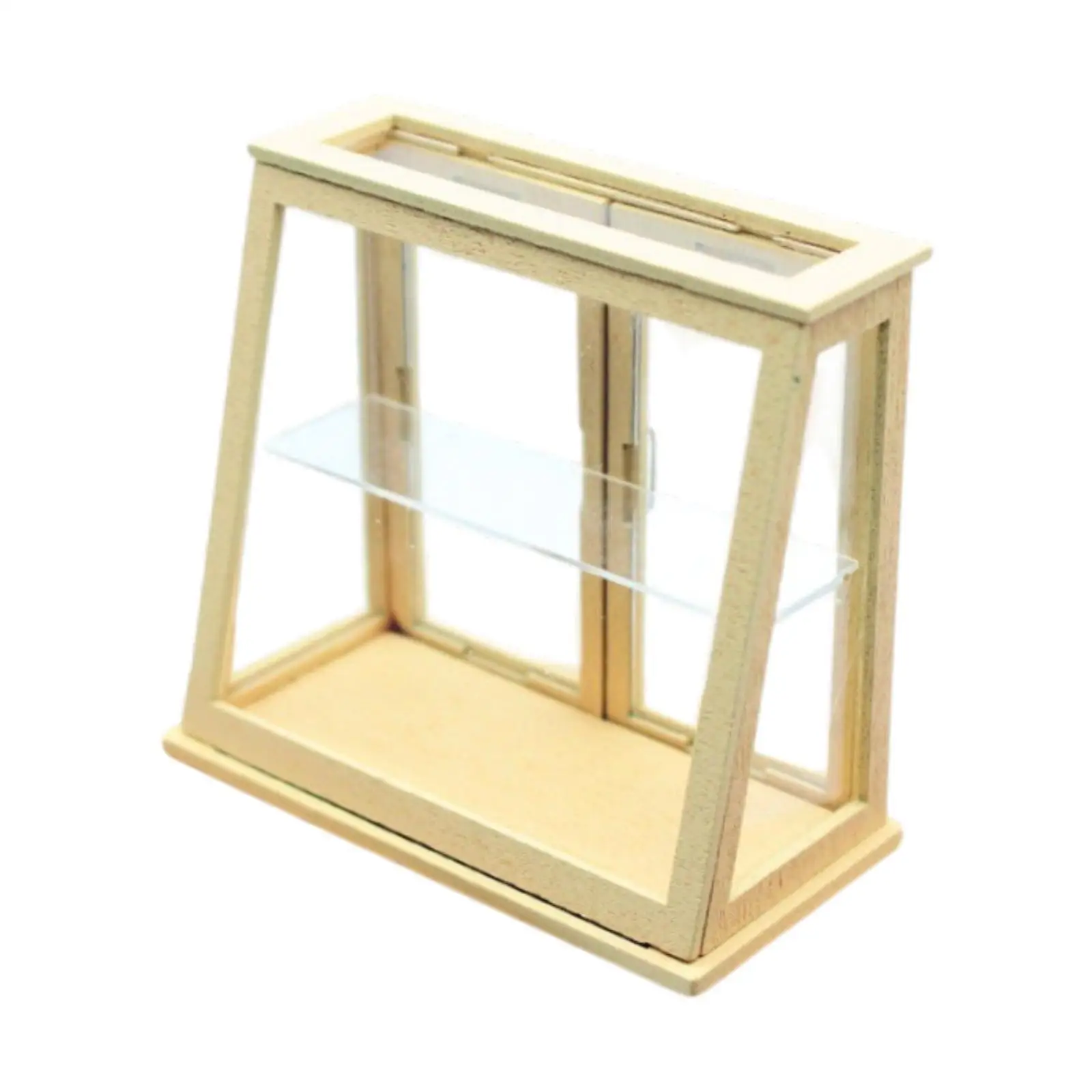 Miniature Dollhouse Cabinet Wooden Furniture Cake Bread Stand Display for Doll House Kitchen Bakery Decoration 1 12