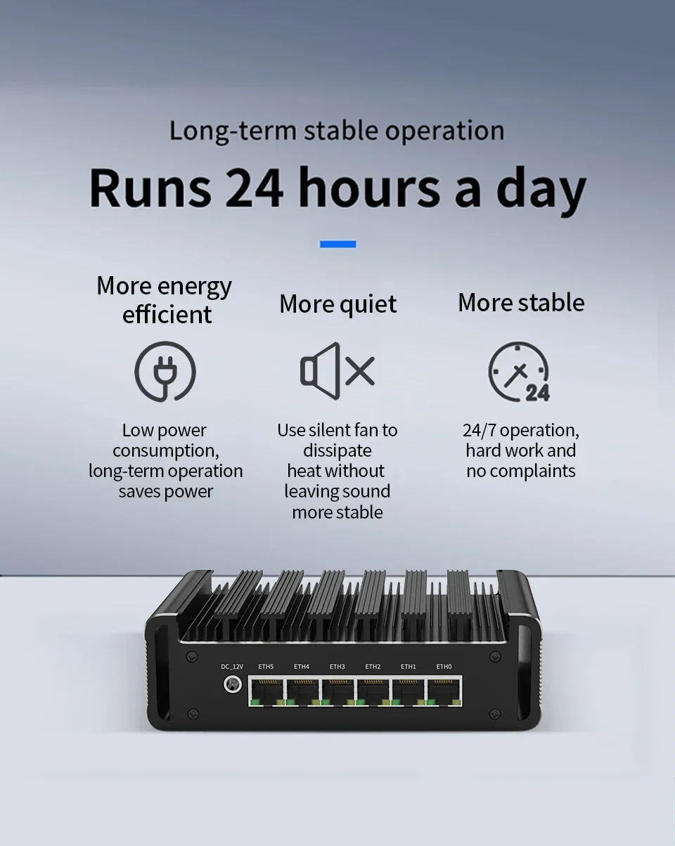 X G31 N100 Soft Router Fanless Mini PC 6x I226 2.5G LAN HD DP PfSense Firewall Appliance ESXI AES-NI