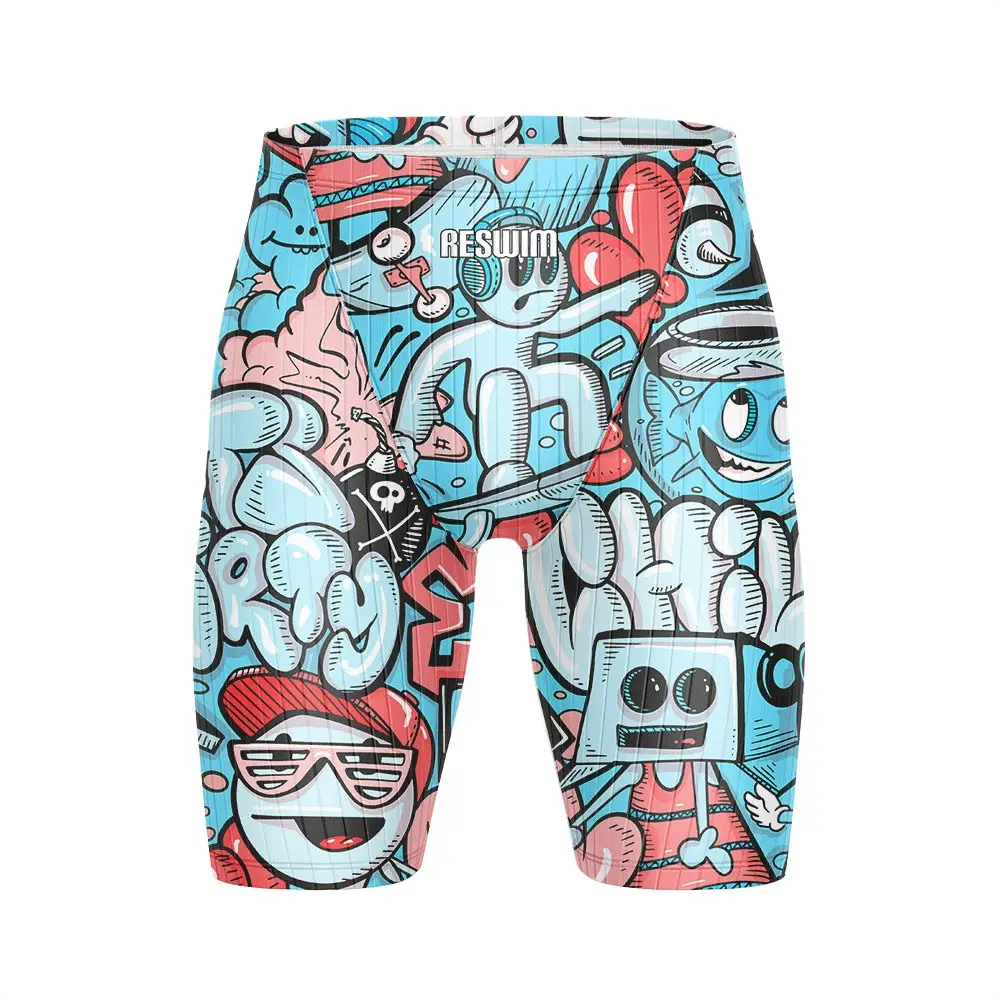 2026 Men's Swim Jammer Endurance Athletic Training Swimsuit Summer Beach Swimming Trunks For Swimwear Jammers Tights Surf Shorts