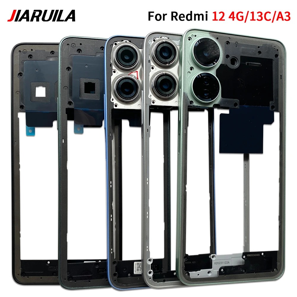 NEW Front Housing Middle plate Frame Chassis Shell Bezel Faceplate Repair Parts Replacement For Xiaomi Redmi 13C 14C 12 4G A3 image 2