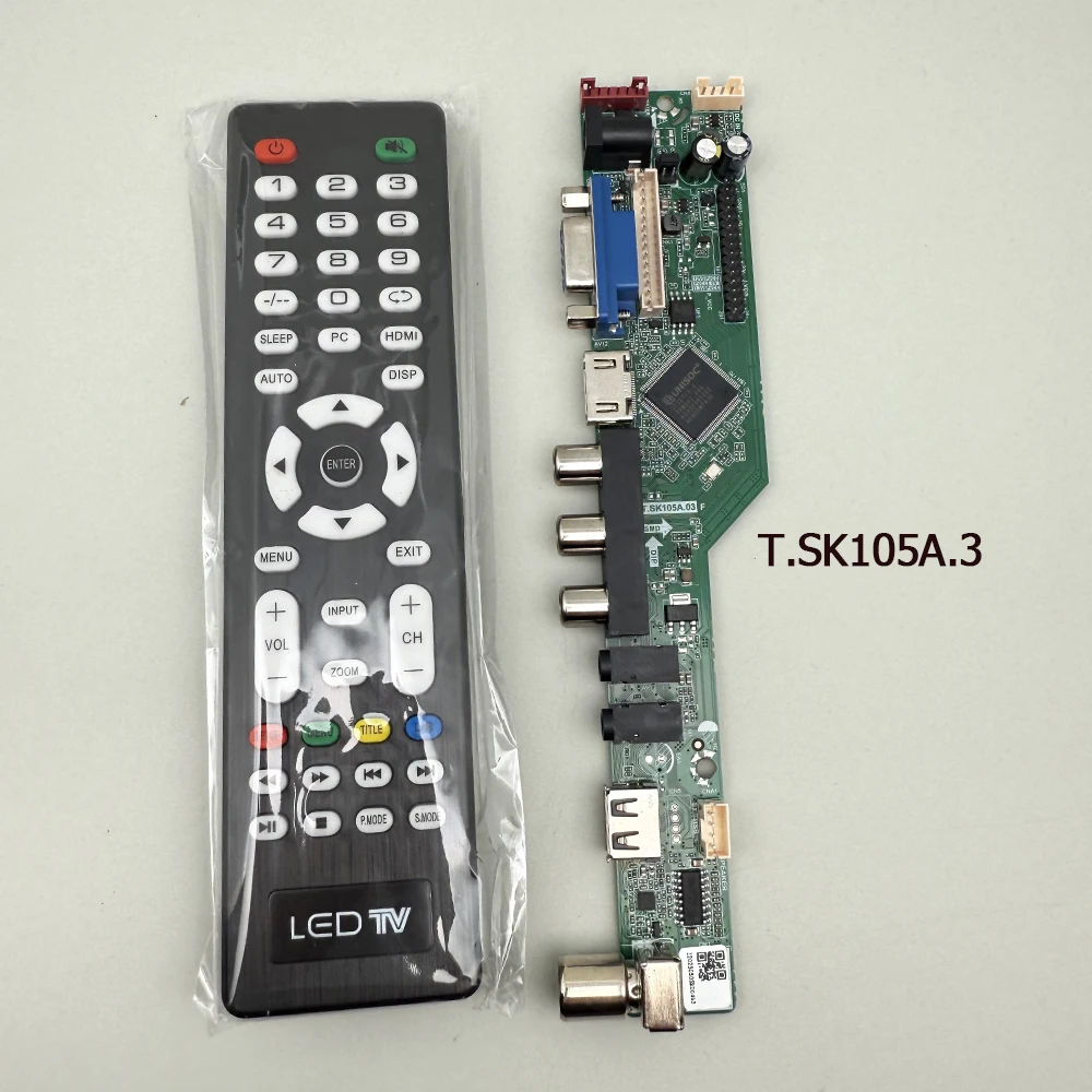 

T.SK105A.03 universal lcd led tv controller driver board VGA HD-MI USB TV motherboard analog signal 15-42 inch