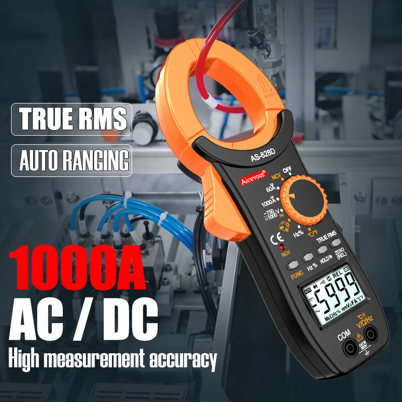 

Aicevoos Digital Clamp Meter,AC/DC Voltage,6000 Counts,600A/1000A AC/DC Current,Auto Rang,True RMS Multimeter Tester,Ammeter