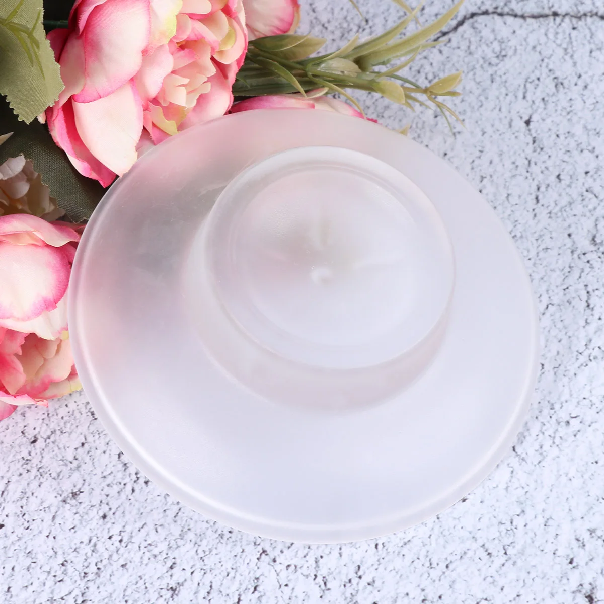 

Simple Glass Soap Box White Toilet Soap Holder with Clear Texture Elegant Design for Bathroom Home Dry Clean Storage