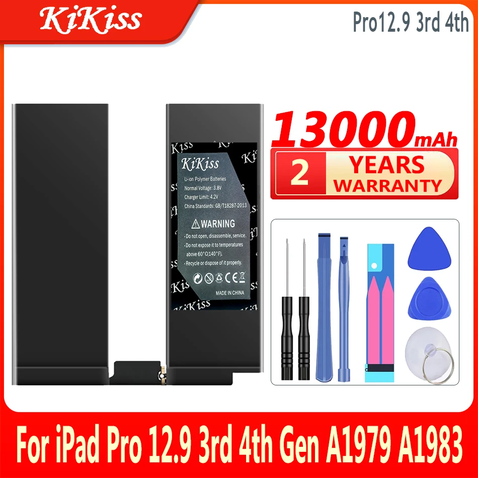 13000mAh KiKiss Powerful Battery for iPad pro 12.9 pro12.9 3rd 4th Gen A1979 A1983 A1876 A1895 A2014 A2043 A2069