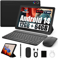 URAO A10L 10 Inch Tablet Android 14 12GB RAM 64GB ROM Octa-Core 5G WiFi with Keyboard Mouse Touch Pen Headset Case Tablet Kit