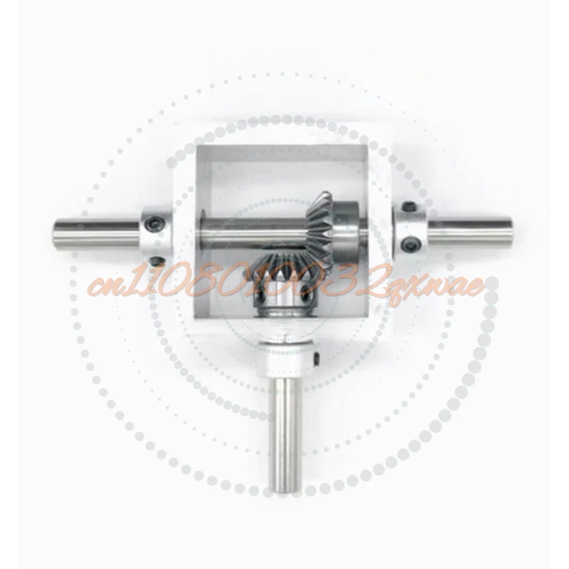 90 Degree Right Angle Transmission Reversing Gearbox Small Bevel Gear Angler 1:1 Mechanical Module Dual Output Shaft
