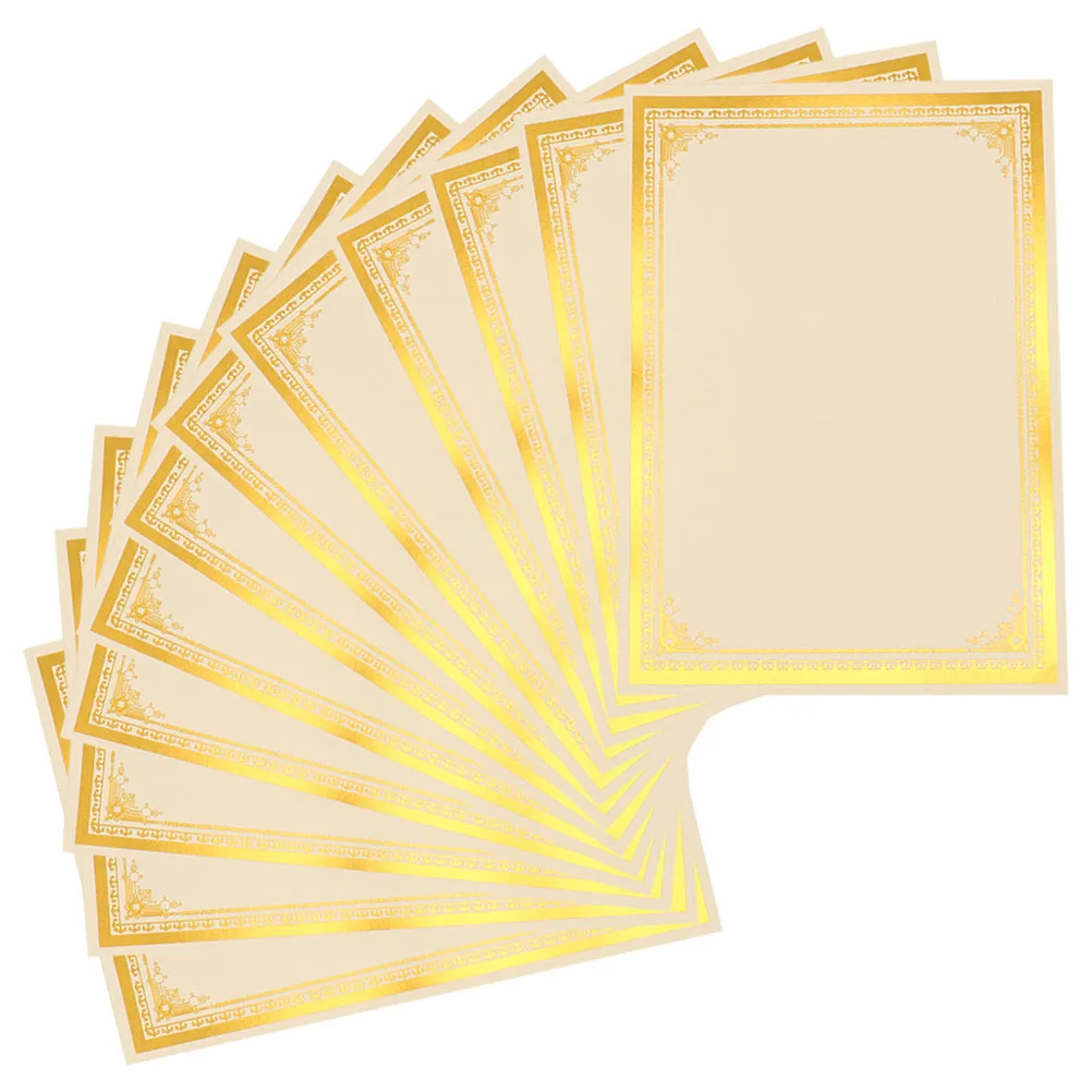 

12 Sheets Printable Certificate Paper Blank Inner Paper for Diploma Awards and Recognition Certificates Award Certificate