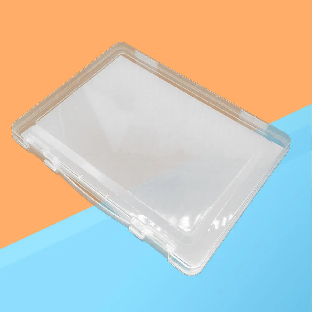 

Clear Plastic A4 File Organizer Storage Box Document Holder for Office Home School 32x23x4.5cm Strong Sturdy File Case Archive