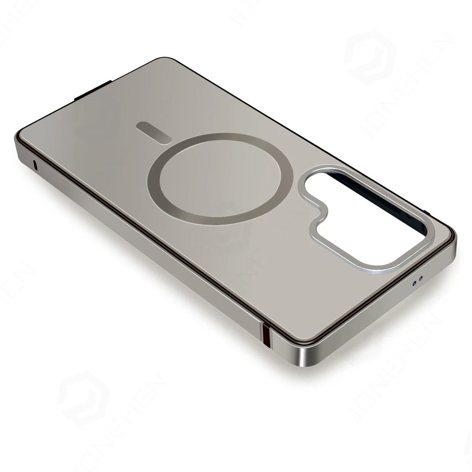 Magnetyczne aluminiowe etui z metalową ramką do Samsung Galaxy S25 S26 Ultra S26ultra 5G, hybrydowa osłona ochronna ze stopu z bumperem, kompatybilna z MagSafe. — zdjęcie produktu 6