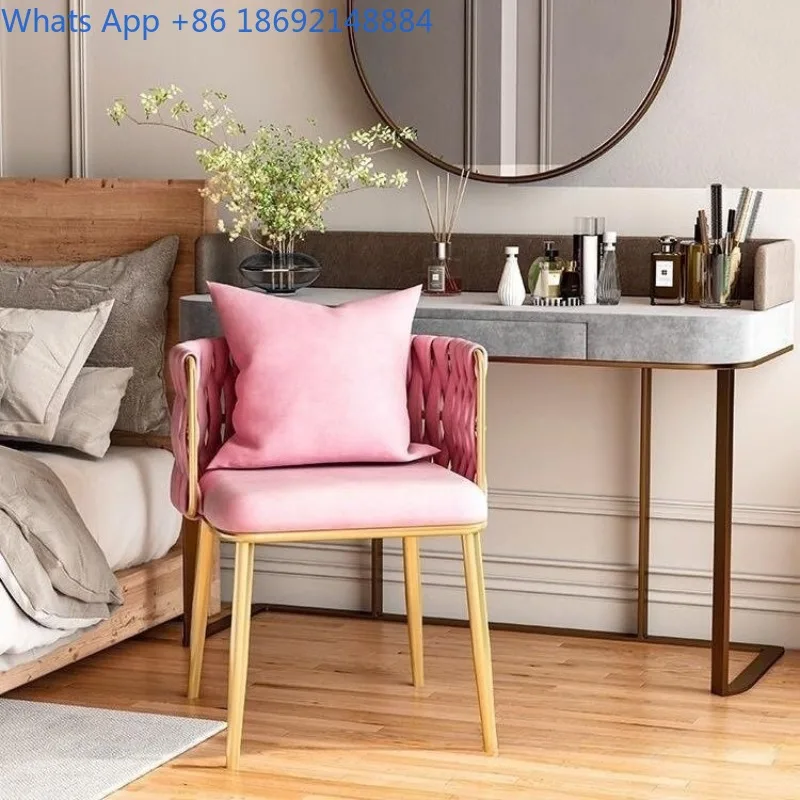 Casual Dining Chair Modern Minimalist Stool Girls Bedroom Home Dressing Table Chair