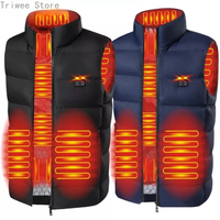 9 Areas Heated Vest Jacket USB Men Winter Electrically Heated Thermal Waistcoat for Hunting Hiking Warm Hunting Jacket