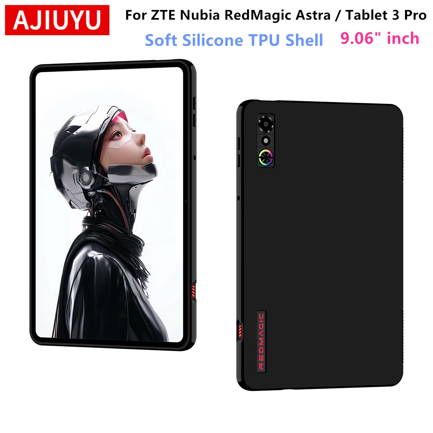 

Мягкий чехол AJIUYU для ZTE Nubia RedMagic Astra / Tablet 3 Pro 9,06 дюйма, защитный чехол для игрового планшета, силиконовая задняя крышка из ТПУ