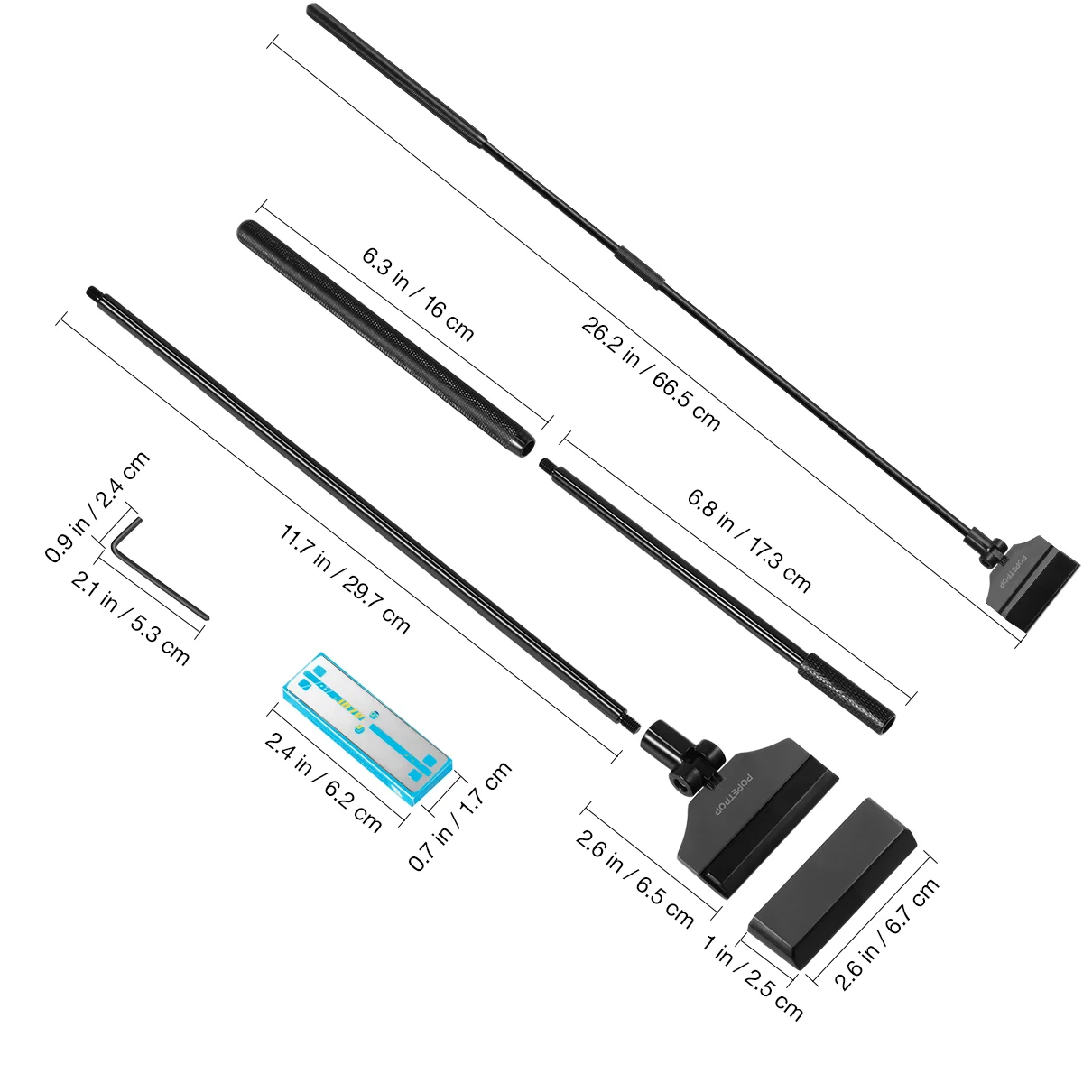 Fish Tank Maintenance Scraper Aquarium Rotatable Long Right Angle Adjustable Length