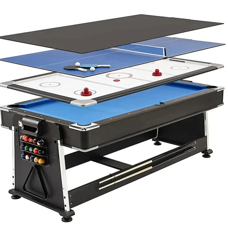 Hot Sale 4 In 1 Modern Multi Game Billiard Pool Table With Air Hockey Table Tennis Table And Dinning