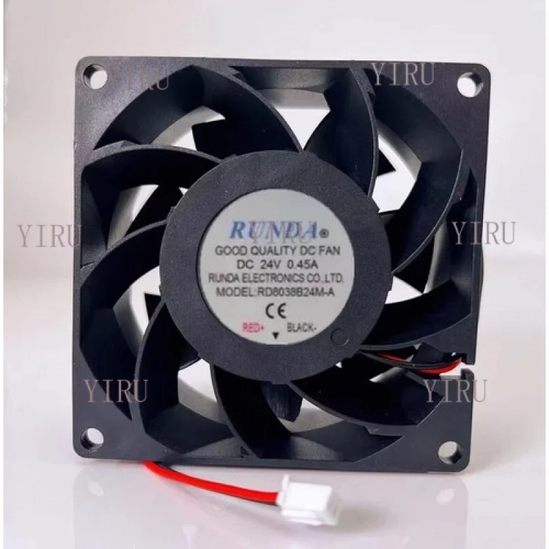 

L for RUNDA RD8038B24M-A 8038 DC24V 0.45A 8CM 2-wire Inverter Cooling Fan