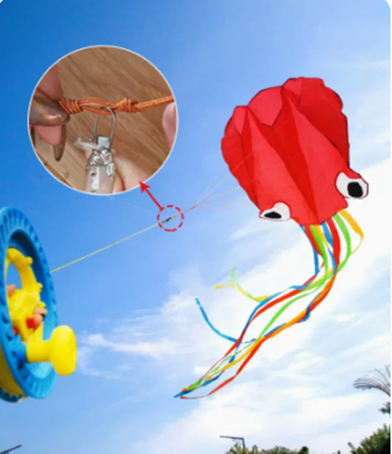 จัดส่งฟรีOctopus Kites Soft Kitesบินสําหรับผู้ใหญ่Kites Professional Wind Kites Inflatable KitesเจลBlasterร่มชูชีพ